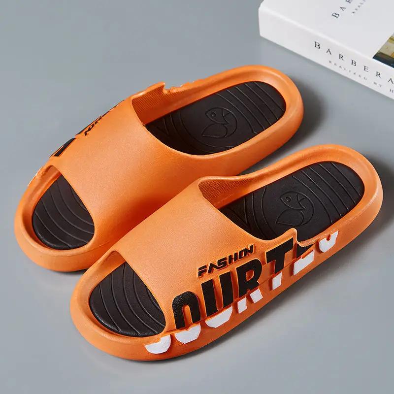 FashionMen's Shoe House Slip-resistant Slides Walk Around Home Indoor Flat Fun 2024 Fashion Male Slipper Original Casual Summer Sale