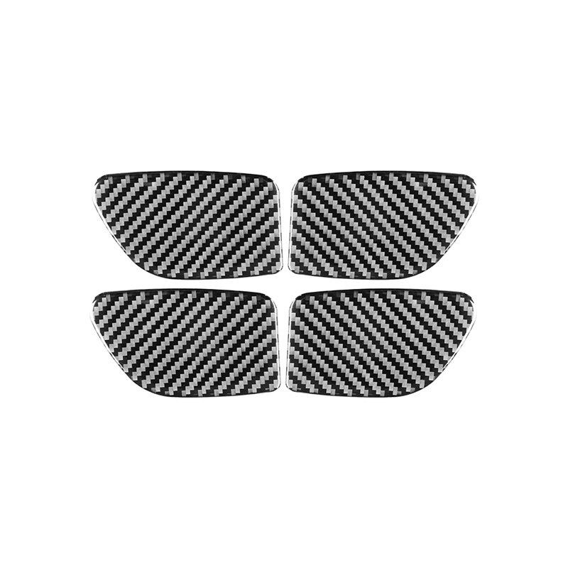 4PCS Carbon Fiber Car Inner Door Handle Bowl Panel Ring Cover Decoration Stickers For Nissan Sentra Sylphy 2016- Accessories