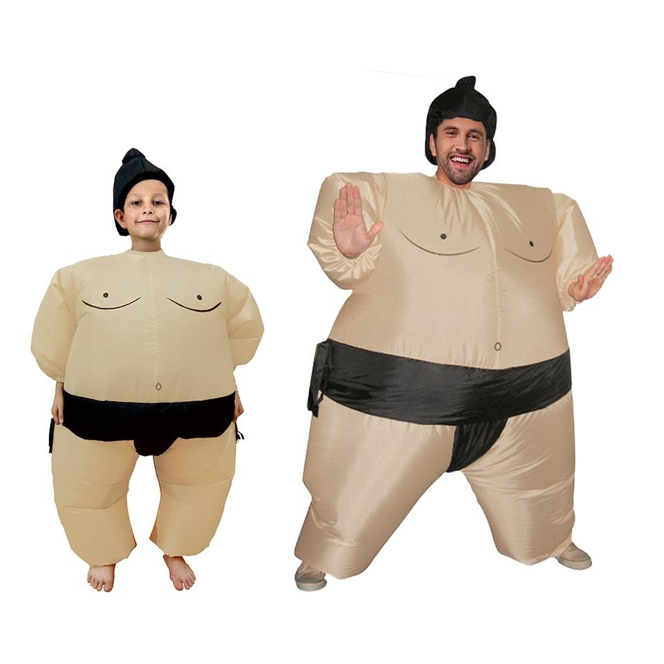 Kids Inflatable Adults Sumo Costume Wrestler Party Fat Suit Costume Cosplay