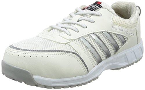 

CO-COS Nobuoka Safety Sneakers, JSAA Standard, Highly Breathable Mesh, Slip-Resistant, Oil-Resistant, Shock-Absorbent, Reflective Tape, A-44000, White