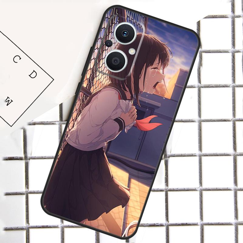 Sad Anime girl For OPPO Reno 8 7 Lite 8T 10 11 12 13 14 Pro 11F 12F 13F 14F OPPO Find X9 X8 X5 X6 Pro Case