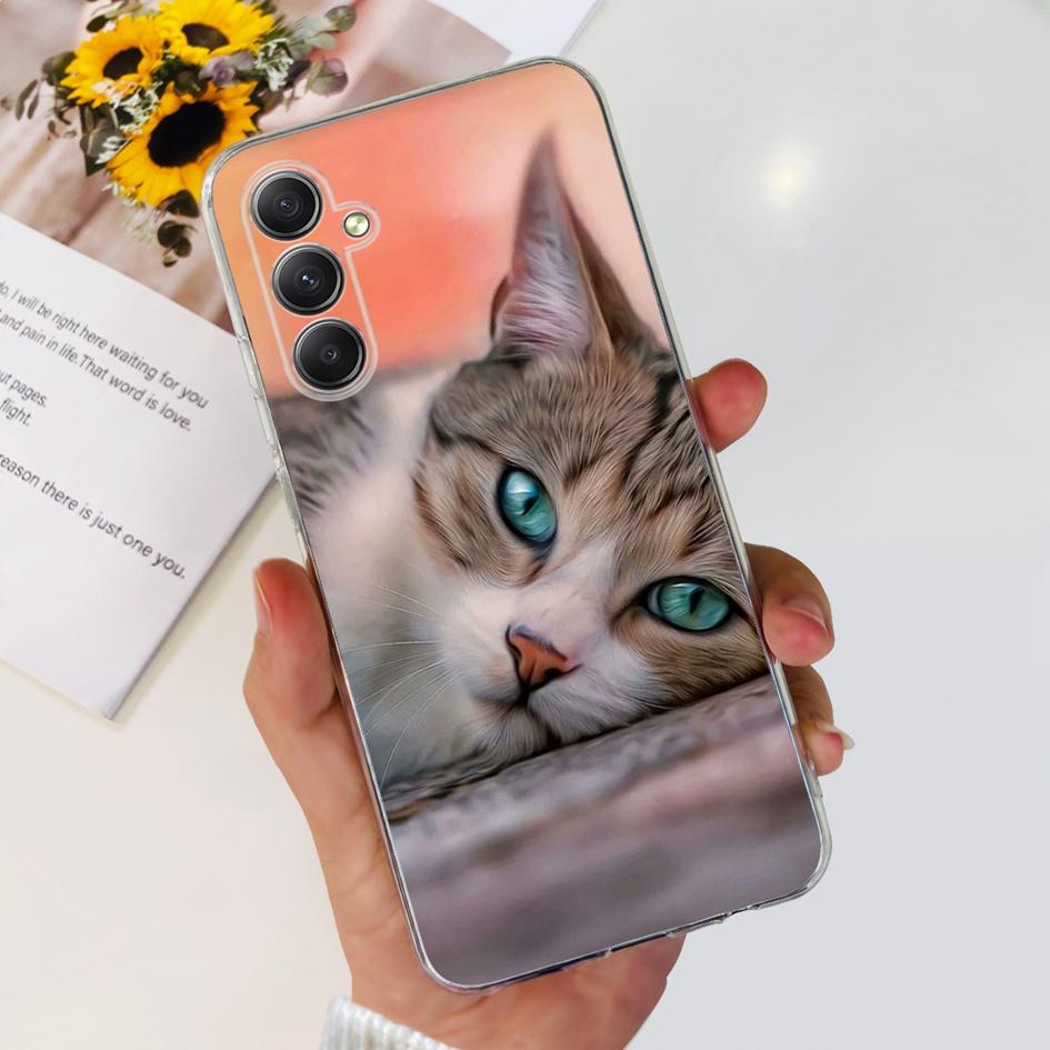 For Samsung Galaxy A25 5G Case Silicone Soft TPU Bumper Cute Cartoon Cat Butterfly Phone Cover For Samsung A25 5G 2023 A 25 Capa