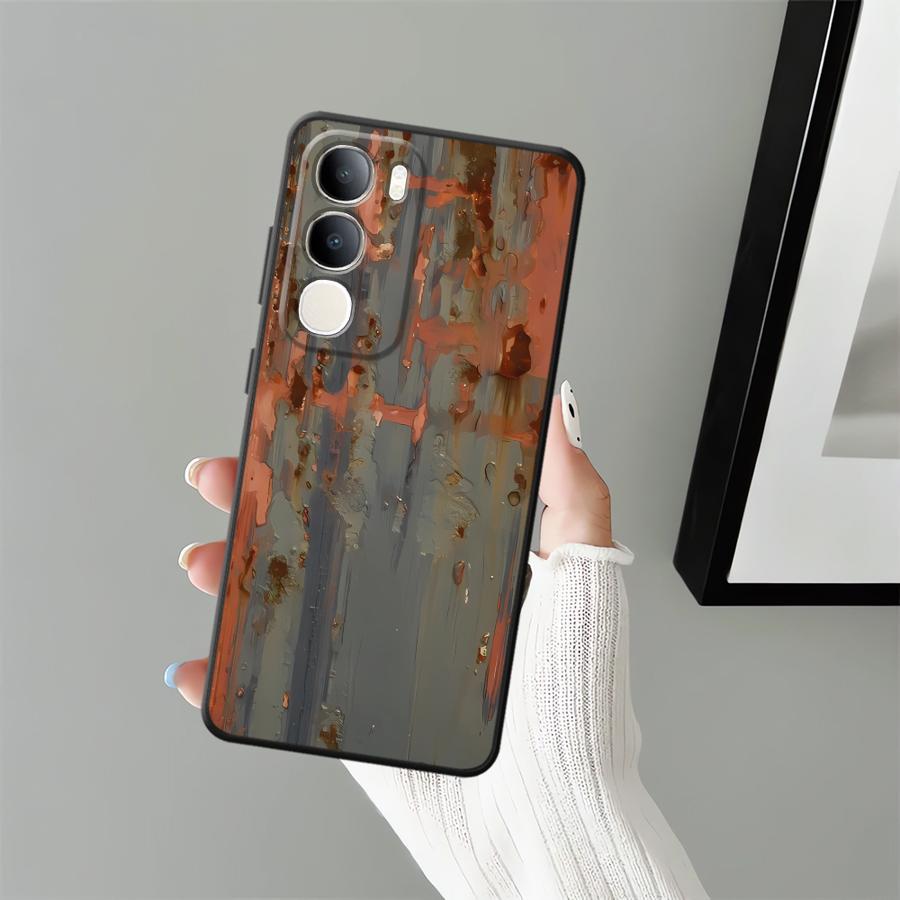 Case for Vivo Y52S Y93 Y71 Y91 V21E V23 V27 Y75 Y81 V29 Y53S Y50 Y95 V25 V30 Y51S Y78 Phone Cover Retro Rust Marks