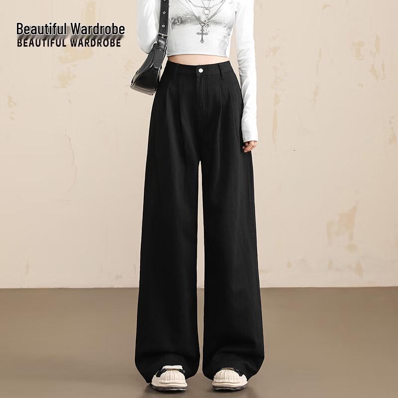 

Женские джинсы с высокой посадкой, свободные, с широкими штанинами M