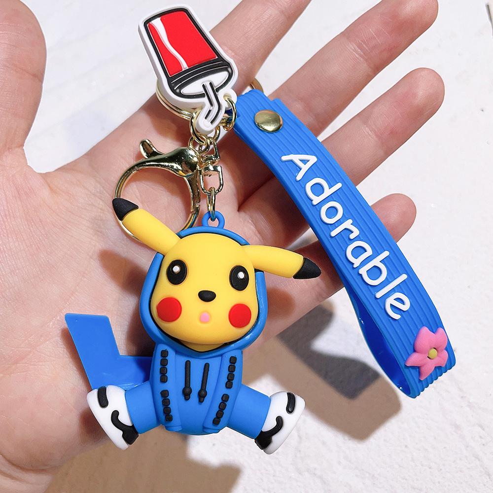 85 Styles Pokémon Pocket Monster Keychain Bag Decor Pikachu Desk Ornaments Car Key Chain Accessories Small Gift Between Friends
