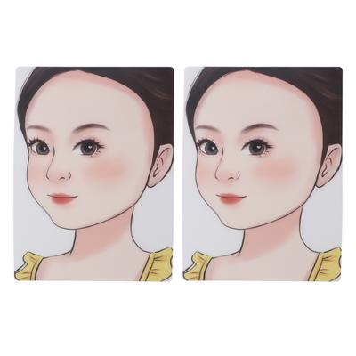 2pcs Kids Face Painting Exercise Board Reusable Face Painting Exercise Template Washable Makeup