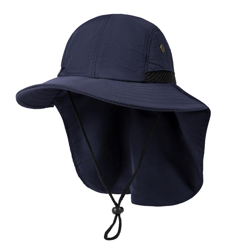 Fishing hat Men's sunscreen hat Summer shawl Neck visor Big brim bucket hat Sun hat Cycling fishing