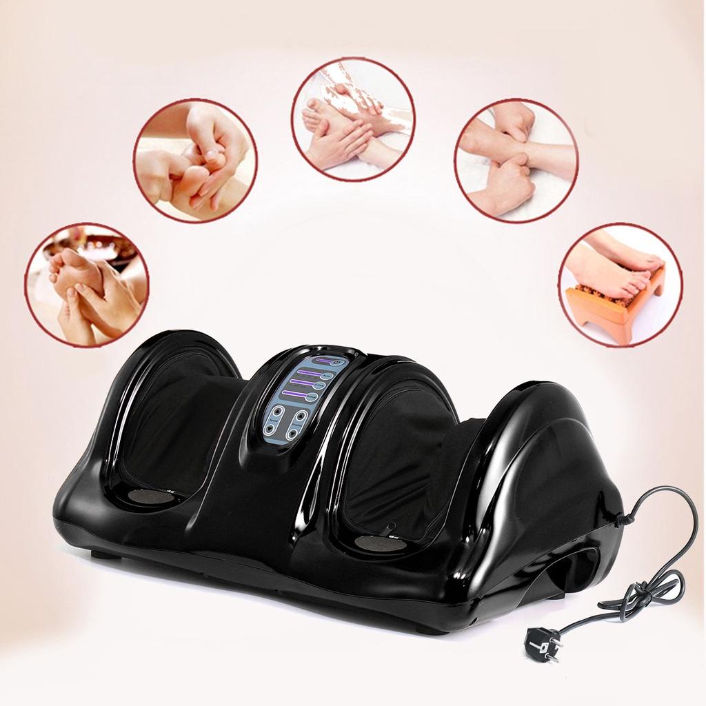 220V Electric Heating Foot Body Massager 3 Gears Reflexology Calf Leg Pain Relief Relax Relaxation Kneading Roller Vibrator Machine