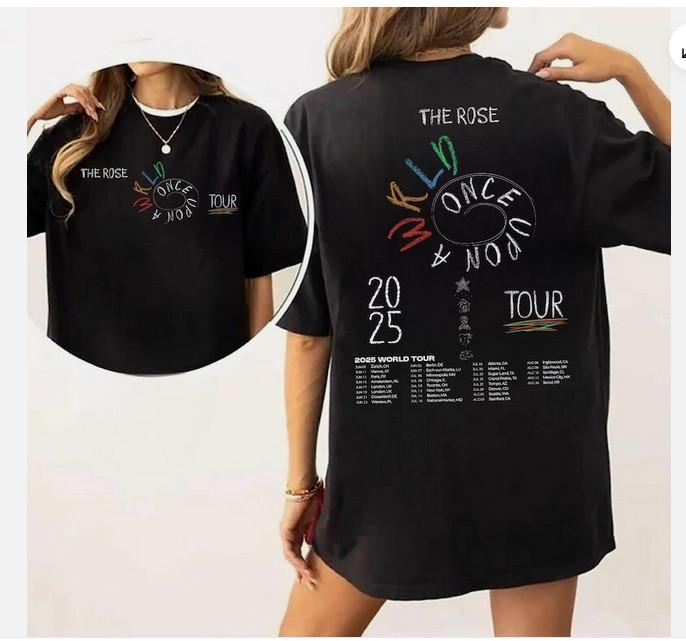 

The Rose Once Upon AWRLD Tour Shirt, The Rose 2025 World Tour T-Shirt 4XL