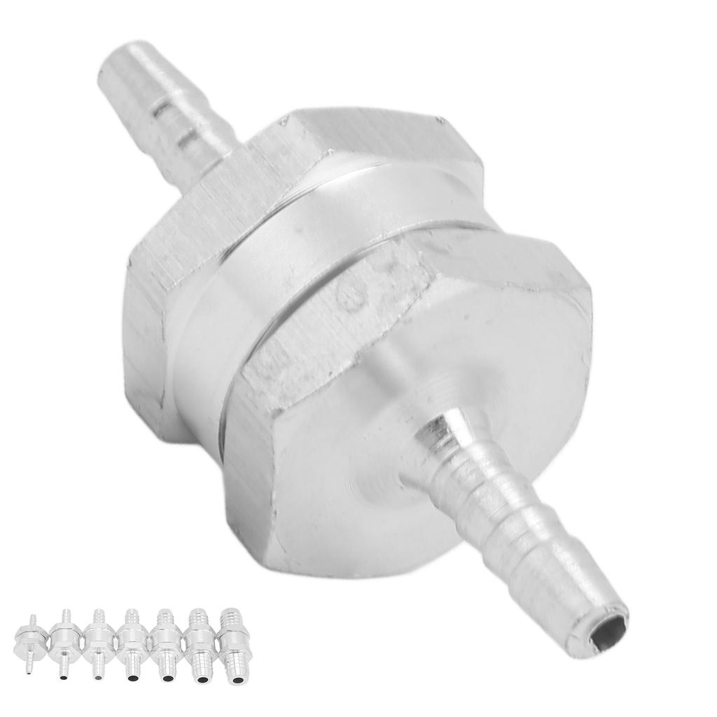 Aluminum Alloy Check Valve Non Return One Way Check Valve Aluminum Alloy Universal for Fuel Gasoline Oil Petrol Diesel Water