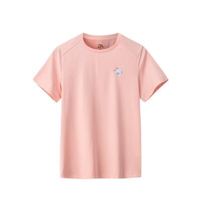 Short Sleeve Knitted T-Shirt Summer Sports Casual Women Tops Peach-Pink 962628114-1