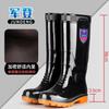 Kitchen High Tube Thickened Chef Rubber Shoes Non-slip Rain Boots Waterproof and Oil-proof Kitchen Shoes Beef Tendon Sole Men's Long Tube Water Shoes
