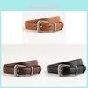 Classic Leather Belt For Women With Alloy Buckle And Slim Fit For Casual Wear
