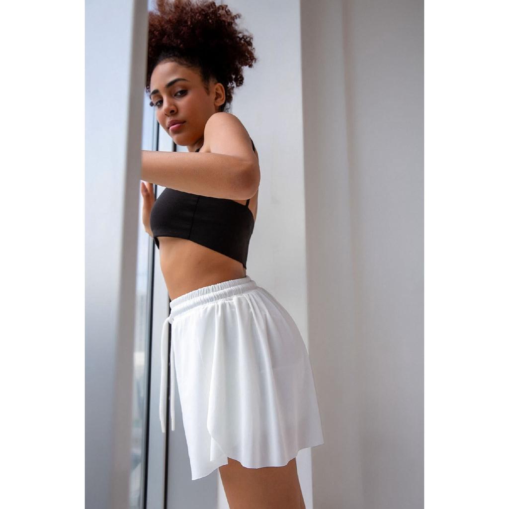 Black Loose-fit Tights Sports Shorts