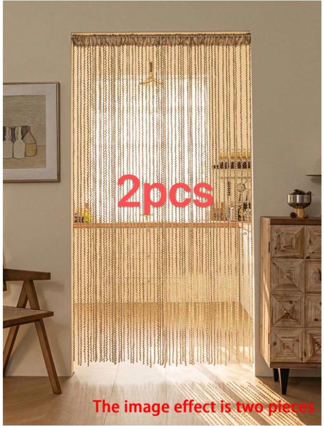 Cortina de Borlas Multicolor: Cortina de Puerta Engrosada para Decoración de Sala de Estar, Boda o Habitación Infantil