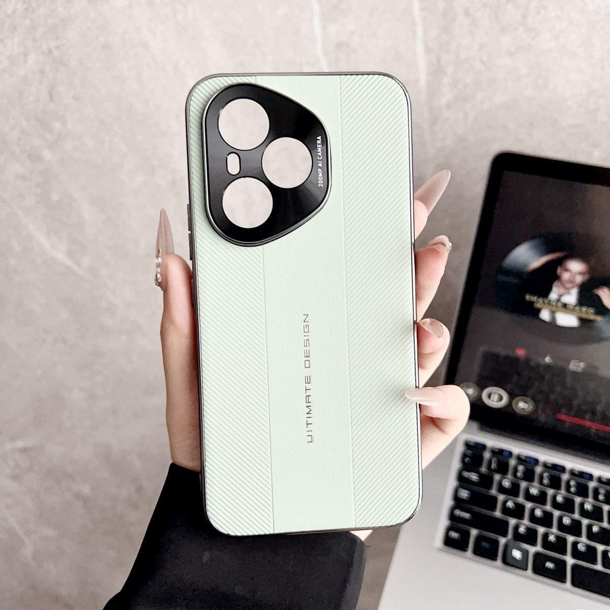 Для Huawei Honor 400 Pro Чехол Роскошное Покрытие Жесткий ПУ Защитная Задняя Крышка Чехол Для Huawei Honor 400 400Pro Чехол для Телефона HONOR 400 зелёный