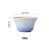 Rainbow Gradient Ceramic Rice Bowl - Japanese High-Foot Dessert, Soup, Ramen, and Steamed Egg Bowl
