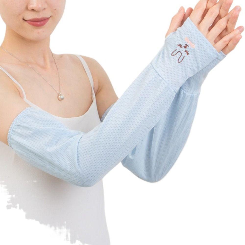 Loose Sunscreen Sleeve Rabbit Sun Protection Cover Cute Ice Silk Sleeves Outdoor