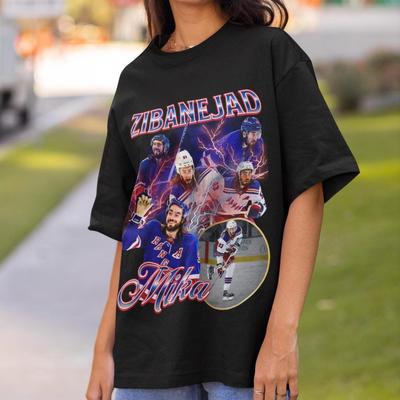 Mika Zibanejad Shirt Vintage 90er New York Rangers NHL Hockey Design Retro Bootleg Geschenk Klassisches Grafik-T-Shirt Unisex T-Shirt Limitierte Auflage