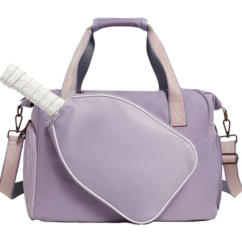 Large Capacity Pickleball Duffle Bag Detachable Crossbody Strap Front Independent Paddle Pocket Multi-Sport Sports Handbag