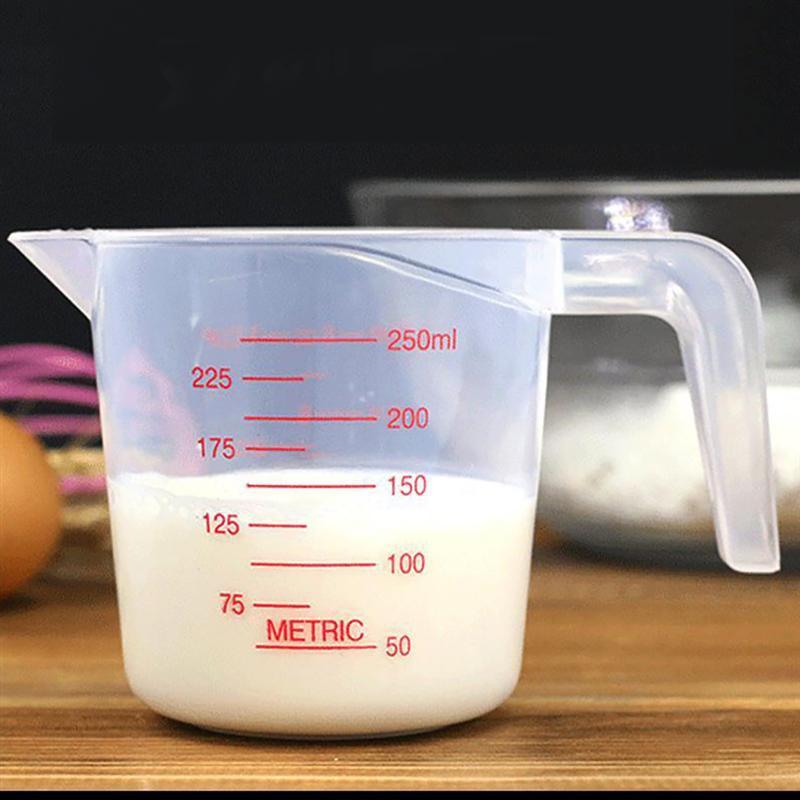 250/500/1000 ml Bakning Vätskemåttkoppar PVC Skalakopp Plast Mätvolym Bägare Köksbakverktyg