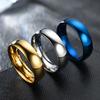 6mm Duhové Barevné Hladké Povrchové Prsteny pro Ženy Trendy Roztomilé Svatby z Nerezové Oceli