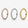 Original 925 Silver Rings For Women Love Hearts Crystals Rose Gold Engagement Wedding Stackable Ring Jewelry Gift