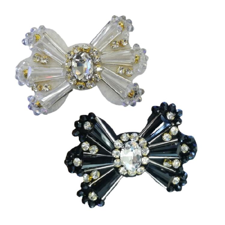 5 Pcs Bowknot Sewing Patches Rhinestones Bows Patches Decorative Patches Sewing Accessories