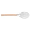 Round Pizza Spatula with 41cm Removable Wood Handle AntiScalding NonSlip Pizza Making Tools(9in )