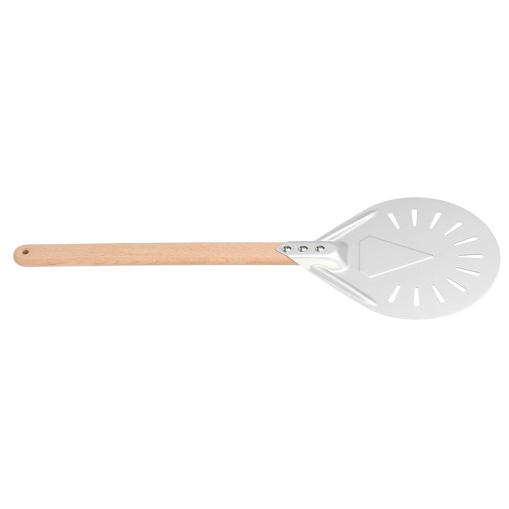 Round Pizza Spatula with 41cm Removable Wood Handle AntiScalding NonSlip Pizza Making Tools(9in )