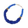 Bohemian Layer Beaded Necklace and Earrings Set Plastic Jewelry for Women Music Festival Beach Party Accessories
