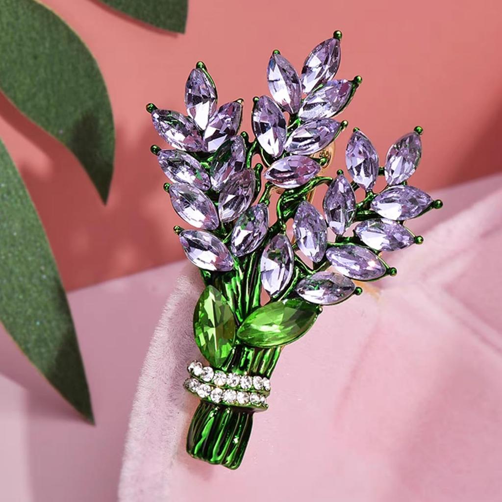 Broszka Lawendowy Słonecznik Kwiat Broszka Bon Letni Kwiat Cyrkonia Cyrkonia Diament Elegancka Ceremonia Kobiety Studentka Recital Ceremonia Wstępna Ślub