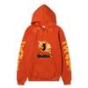 Haikyuu Fly High Jump Silhouette Unisex Fleece Hoodie Japanese Kanji Orange Vertical Sleeve Volleyball Anime Pullover Sweatshirt