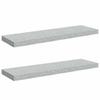Vidaxl Półki Ścienne, 2 Szt., Szarość Betonu, 80 X 23,5 X 3,8 Cm, Mdf