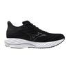 Mizuno Wave Rider 28 Running Size for and Thick Sole Shoes, Men's, Black/Silver/White, 26.0 cm, 2E, Jogging, Marathons, Training, Sports, Lightweight,