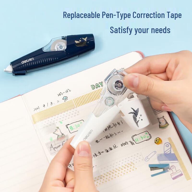 Deli Pen-Style Correction Tape, 6m (15-Pack)
