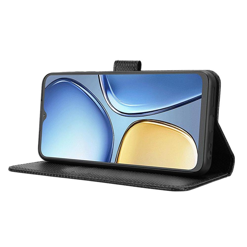 For Itel A90 4G Leather Wallet Case with Strap Diamond Texture Phone Cover