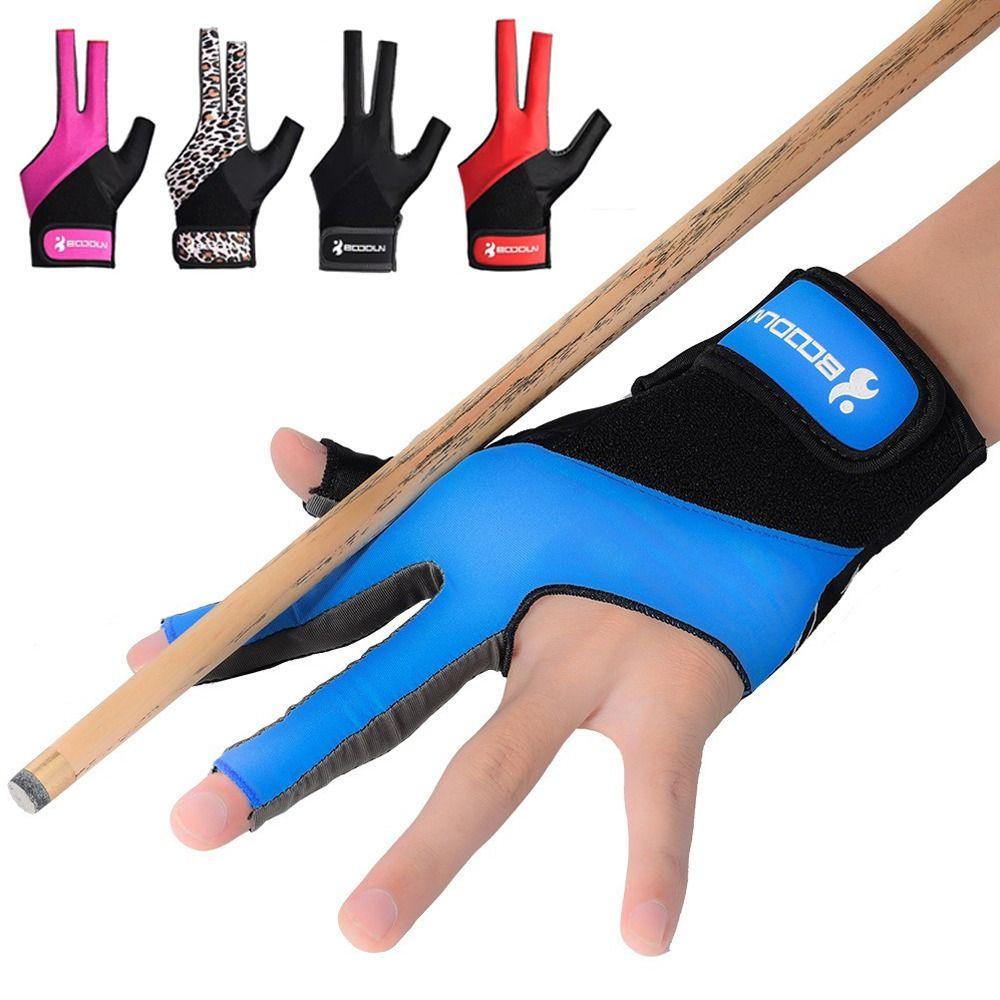 Quick-Drying Three Finger Gloves Breathable Snooker Gloves Professional Billiards Gloves Training