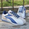 Men's Retro Low-Top Leather Running Shoes - Casual Fashion Sneakers for Spring and Autumn