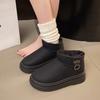 Retro thick-soled short snow boots for women, new comfortable velvet thermal cotton shoes for women