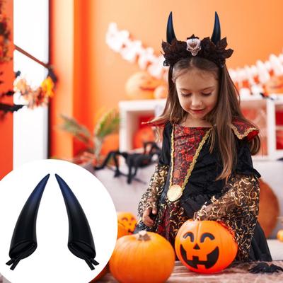 1 Paire Barrette à Cheveux Corne de Diable Halloween Cosplay Cornes de Démons Bec de Canard