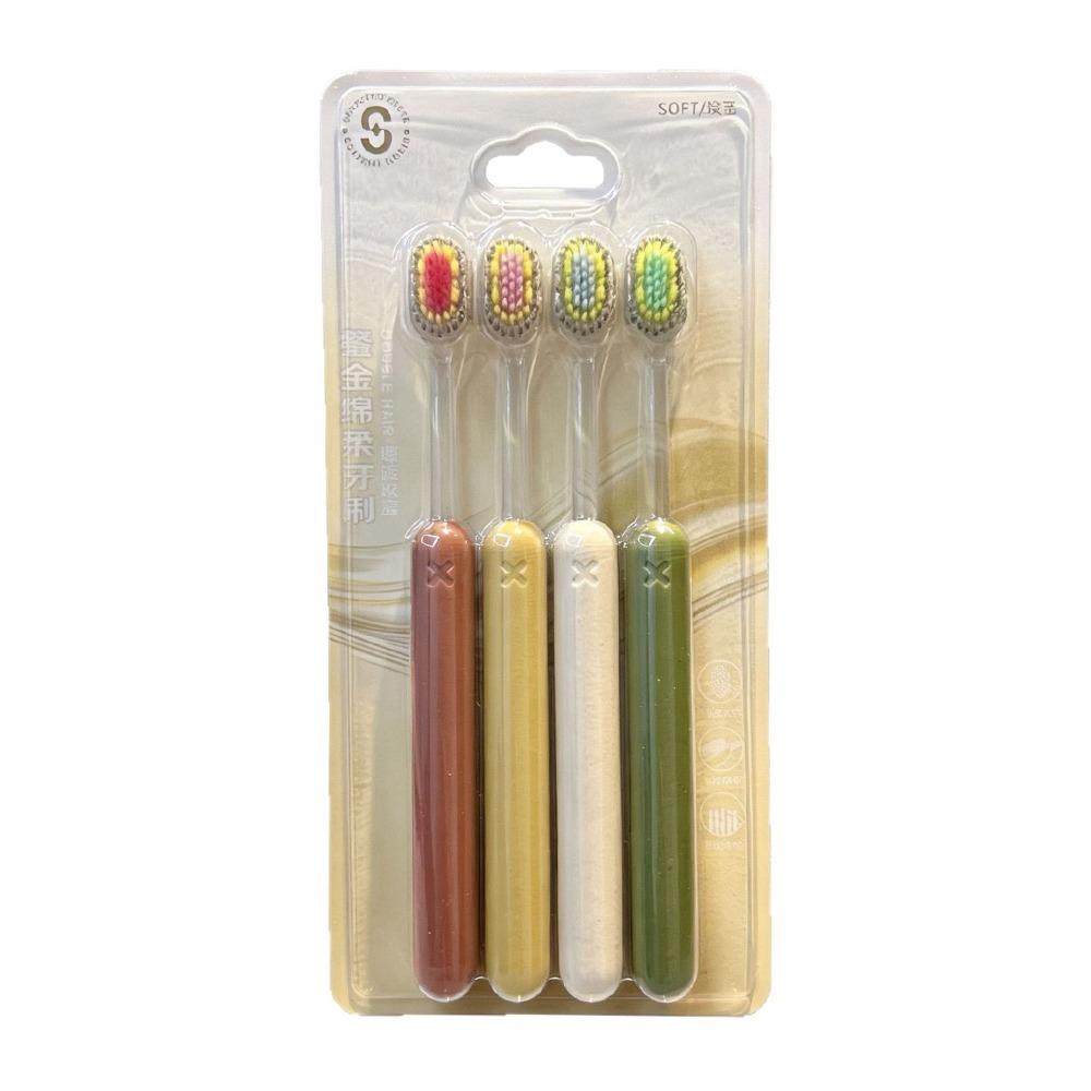 4Pcs/set Ultra-Fine Bristles Wide Head Couple Toothbrush Mouth Clean Toothbrush for Home&Travel