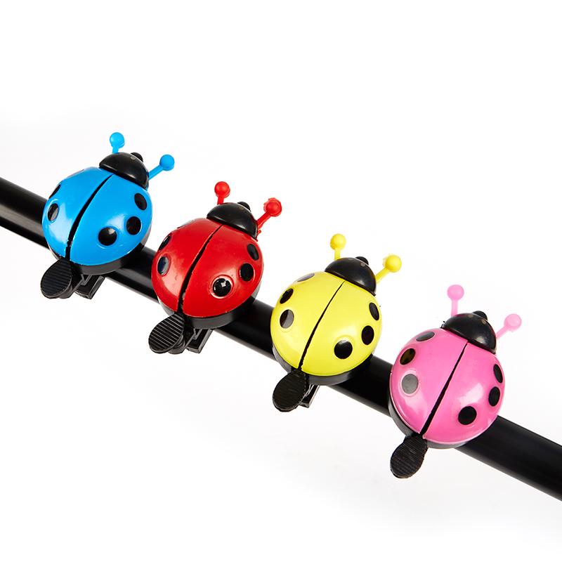 Mini Lovely Beetle Cartoon Ladybug Ring Bicycle Alloy Bell For Ride Horn Alarm
