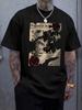 Round Neck Men's Loose Street Pattern T-shirt
