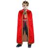 AUZOEYTOYK Prince Cosplay Cape and Crown Perfect for Theater Cultural School and 100cm Long Kids' Set, 2-Piece Set, Red, Hoodless, Gorgeous,