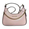 Wilma Simple Solid Color Logo Leather Armpit Bag Crossbody Shoulder Bag Women's Pink