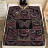 Butterfly Decoration Print Flannel Blanket, High Quality Comfortable for All Seasons, Home Decor, Warmth and Comfort, Perfect for Christmas Gifts32