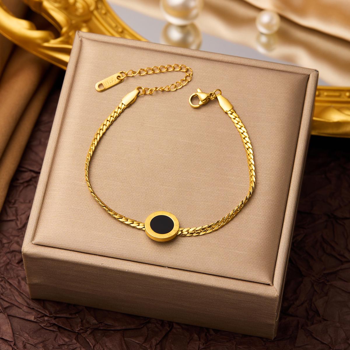 

Новый модный браслет из титановой стали с невыцветающим покрытием для женщин - Универсальные тренды европейского стиля