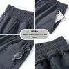 Heren Fleece Gevoerde Herfst/Winter Casual Broek Heren Taps Toelopende Joggingbroek Winddichte Fietsbroek Stretch Verdikte Broek voor Heren