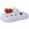 Cartoon thick-soled non-slip cute breathable two wearing hole shoes women's summer strawberry cool slippers beach shoes